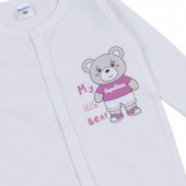 Бебешки ромпър с ръкавичка "My bear" в бяло 3