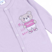 Бебешки ромпър с ръкавичка "My bear" в лилаво 3