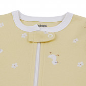 Бебешки ромпър с цип и открити крачета в жълто 3