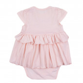 Бебешко боди-рокля в розово 2