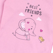 Бебешко боди "Best friends" в розово 3