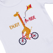 Бебешко боди "Enjoy the ride" в бяло 3