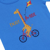 Бебешко боди "Enjoy the ride" в синьо 3