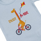 Бебешко боди "Enjoy the ride" в светлосиньо 3