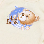 Бебешко памучно боди "Hello bear" 3
