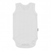 Бебешко боди-потник от памучен ажур в екрю 2