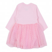 Бебешко боди-рокля с аксесоар "Heart" в розово 3