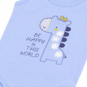 Бебешко памучно боди-потник "Be happy" 3