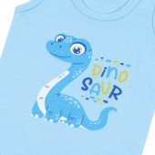 Бебешко памучно боди-потник "Dinosaur" 3