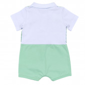 Бебешки ромпър с папийонка в млечна мента 2