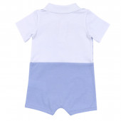 Бебешки ромпър с папийонка в синьо 2