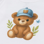 Бебешко памучно боди "Bear" в екрю 3