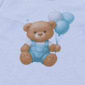 Бебешко памучно боди "Bear" в синьо 3