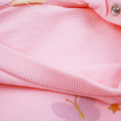 Бебешка рокля с джобче в розово 3