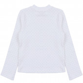 Детска блуза с фини камъчета в екрю 2