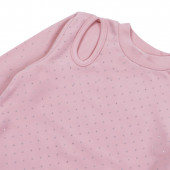 Детска блуза с фини камъчета в розово 3