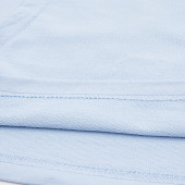 Плътна памучна блуза с двоен джоб в синьо 3