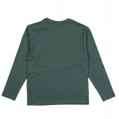Детска памучна блуза "Legend" в зелено 2