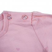 Детска памучна блуза "Baby" розово 3