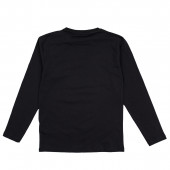 Памучна блуза "Color impulse" в черно 2