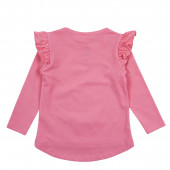 Детска блуза с анимационен герой в розово 2