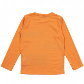 Детска блуза "Dino rock" в оранжево 2