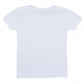 Детска памучна тениска в бял цвят 2