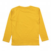 Детска памучна блуза "Skater" в наситено жълто 2