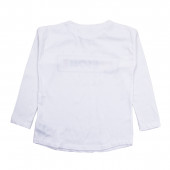 Детскa памучна блуза за момичета "Awesome" в бяло 2