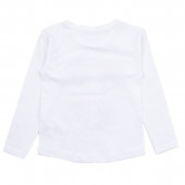 Детскa блуза за момичета "Dog fashion" в бяло 2