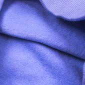 Ватирана блуза с щампа на гърба "Basic" в синьо 4