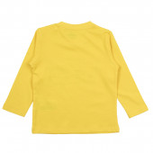 Бебешка памучна блуза "Party" в жълто 2