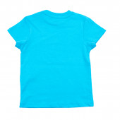 Бебешка памучна тениска "Sea turtle" в синьо 2