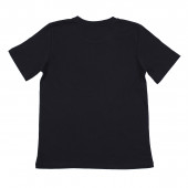 Детска памучна тениска "Give up" в черно 2