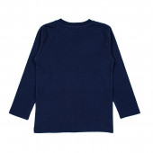 Детска памучна блуза "Avenue" в цвят индиго 2