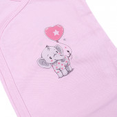 Бебешко боди "Love elephant" в розово 3
