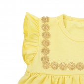 Боди-рокля с цветчета в жълто 3