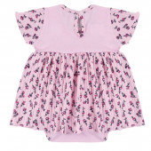 Бебешко боди-рокля ''Flowerful'' в розово 2