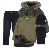 Детско зимно яке "New generation" в цвят каки 8