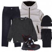 Водоотблъскващо зимно яке в сиво 6