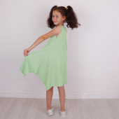 Детска лятна рокля ,,Ели" в цвят мента 4
