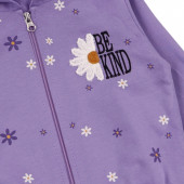 Детски суичер "Be kind" в лилаво 3