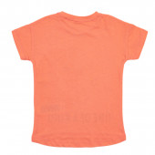 Детска тениска с пайети в оранжево 2