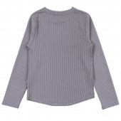 Детска рипсена блуза "Adventure" в сиво 2