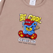 Детска блуза "Be cool" в светлокафяво 3