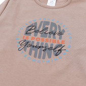 Детска блуза "Every thing" в светлокафяво 3