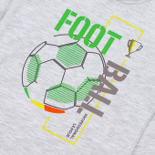 Детска блуза "Football" в сив меланж 2