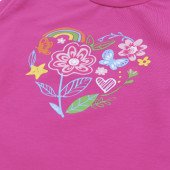 Детска блуза "Heart of flowers" в циклама 3