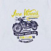 Детска блуза "Iron wheels" в бяло 3