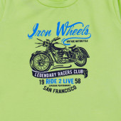 Детска блуза "Iron wheels" в зелено 3